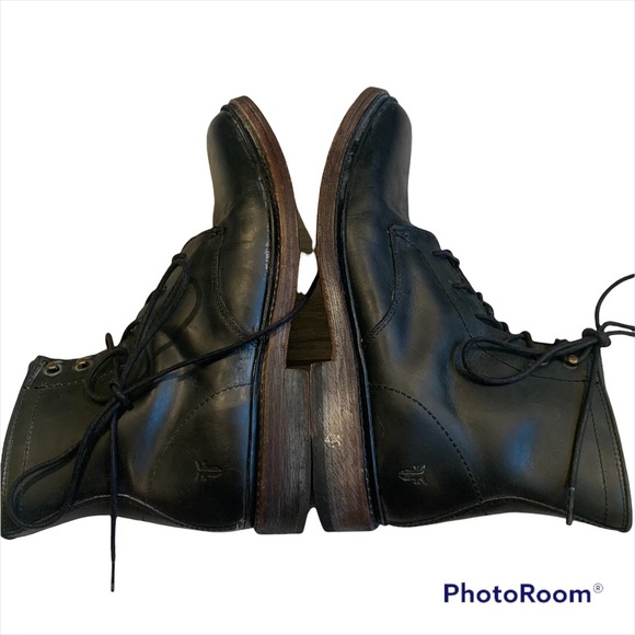Frye Lace Up Mens Black Leather Casual Dress Boots main image 8